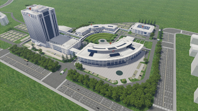 Modern Hospital Scene Visualization
