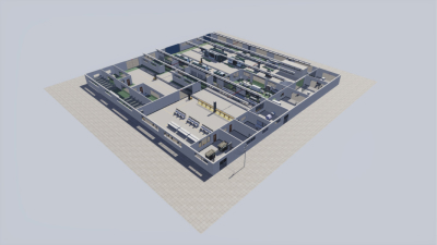 3D Visualization of Internal Scenes of Electromechanical Factory