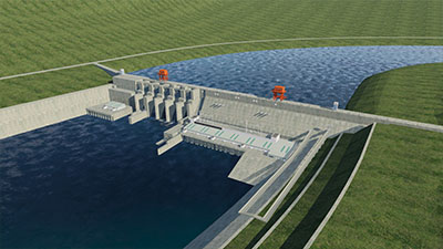 Dam 3D Model Visualization