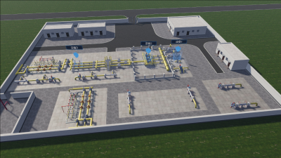 Small Gas Station Display Visualization