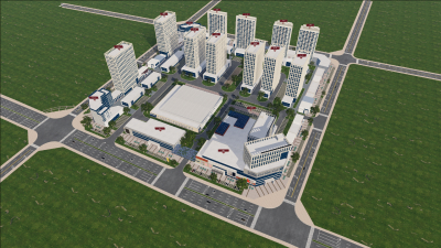 Apartment and Shopping Mall Complex Visualization