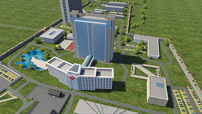 3D Visualization of Central Hospital Scenes