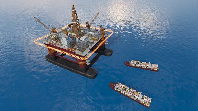 Offshore Drilling Platform Model - Industrial Digital Twin System
