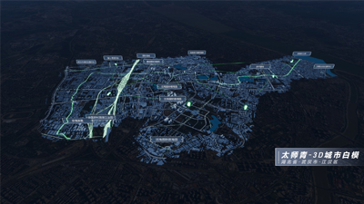 Grandmaster Green - 3D City White Model of Jianghan District, Wuhan, Hubei Province