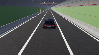 Car Driving Through Tunnel Demonstration Visualization