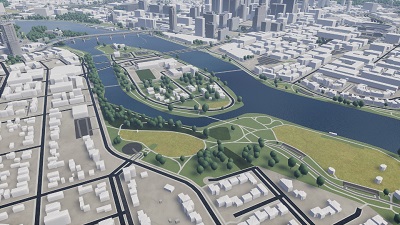 Metropolitan White Model Large-Scale Scene Visualization
