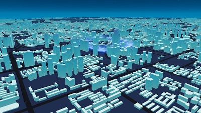 City Technology Style White Model Visualization