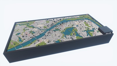 City Sand Table Model Visualization