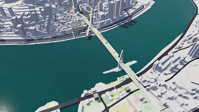 Riverside White Model Building Visualization