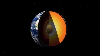Earth Cross-Section Display Visualization