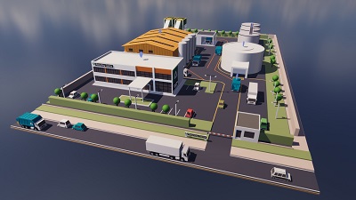 Cartoon Factory Park Visualization