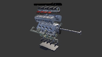 Machine Disassembly Model 3D Visualization